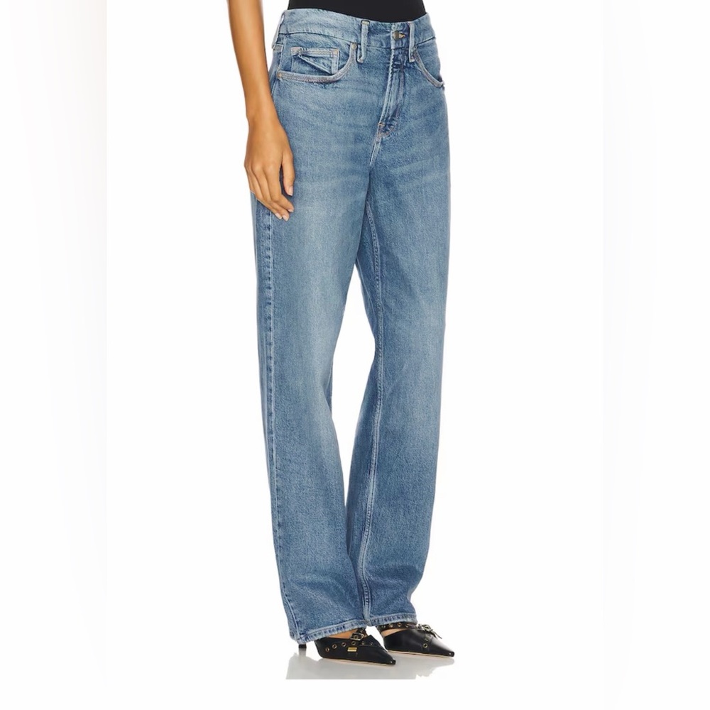 NWT Good American Good 90s Straight Mid Rise Relaxed Baggy Jeans Size 4 / 27